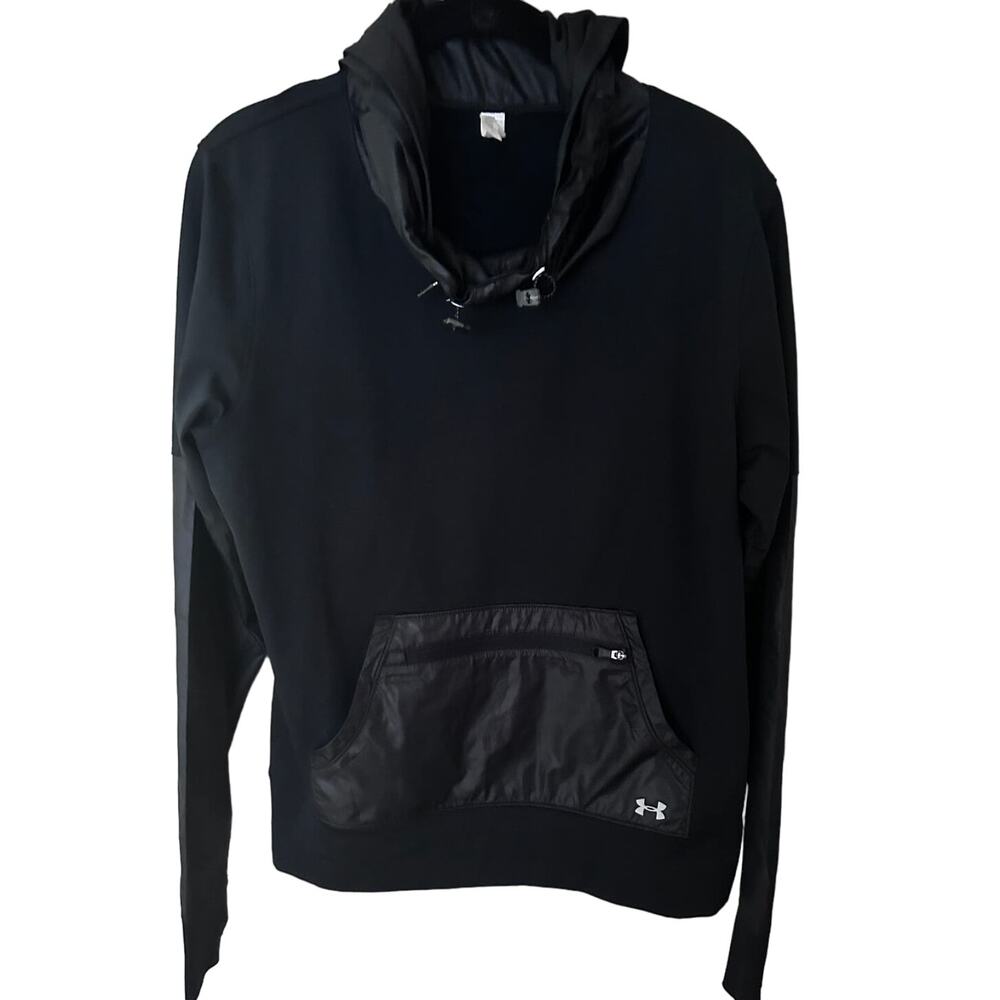 Under Armour - Roll Neck Pullover Hoodie Thumbholes - Black - Women's - S